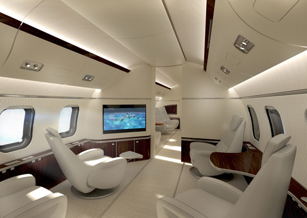 Exagon Design Interior Airplane AcusticSystem