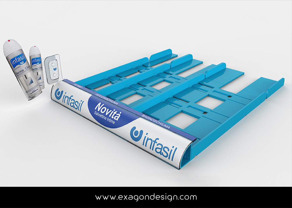 Shelf Tray Infasil Unilever Exagon Design