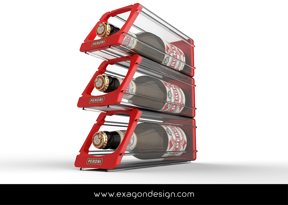 Porta_bottiglie_modulare_Peroni_exagon_design_01