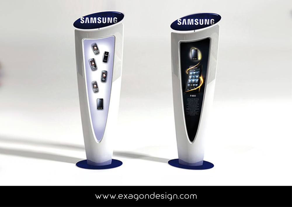 Totem_Promozionale_Showcase_Dispaly_Samsung_Exagon_Design-01